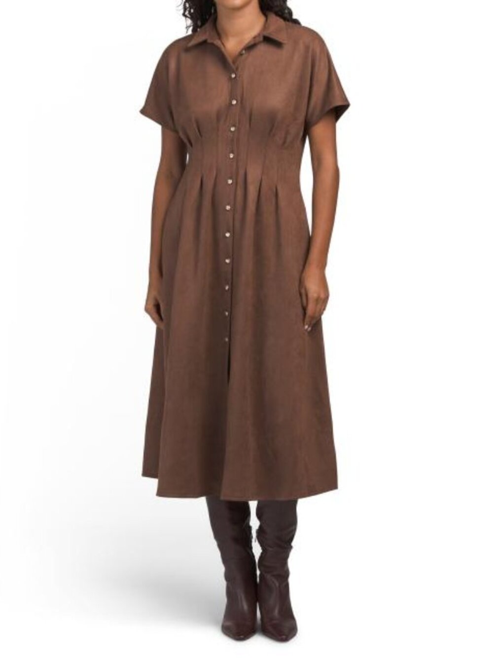 LUCKY BRAND Cinched Waist Shirt Dress